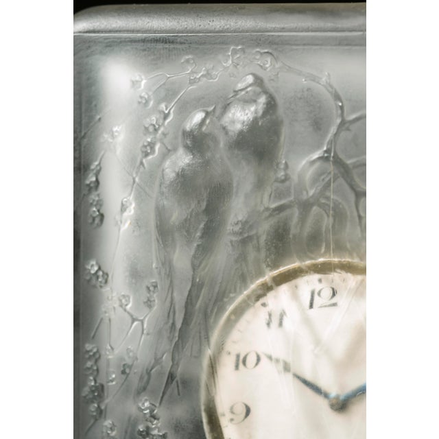 Glass 8-Day Clock by Rene Lalique For Sale - Image 7 of 13
