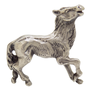 Vintage Italian Handmade Genuine Silver Foal Horse Rare Dollhouse Miniature