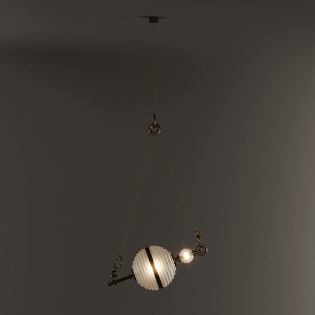 Gold Saturn Pendant Lamp from Creativemary For Sale - Image 8 of 12