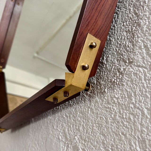 Large Hexagonal Mirror, 1950s For Sale - Image 4 of 7