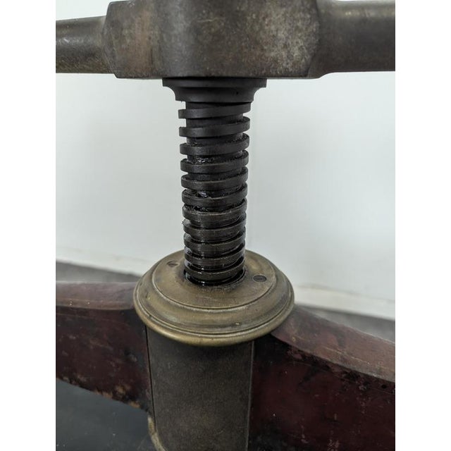 Brown 19th Century Cast Iron and Bronze Paper Press For Sale - Image 8 of 9