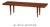 1960s Refinished Solid Walnut 59” Coffee Table For Sale