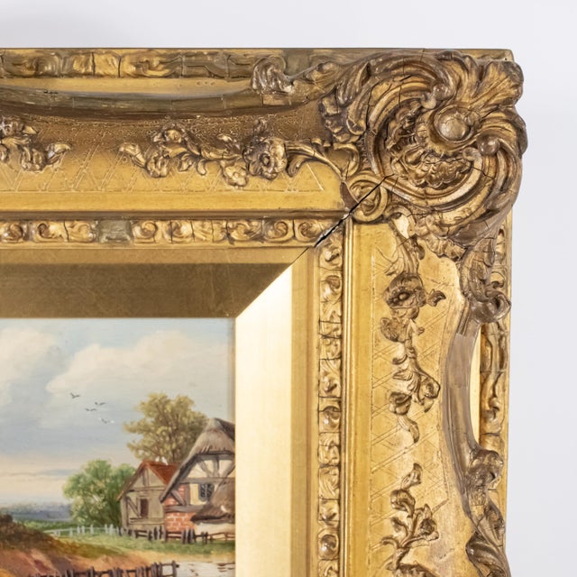 Victorian John Frederick Herring Jr. (British, 1815–1907), “Farmyard With Horses, Ducks and Roosters,” Oil on Canvas For Sale - Image 3 of 18