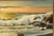 Listed Artist William Hoffman X Large Gold Gilt Framed Sunset Seascape 1970 For Sale - Image 11 of 18