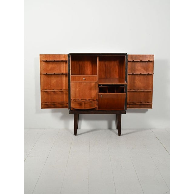 Scandinavian Bar Cabinet with Inlays, 1940s For Sale - Image 3 of 16