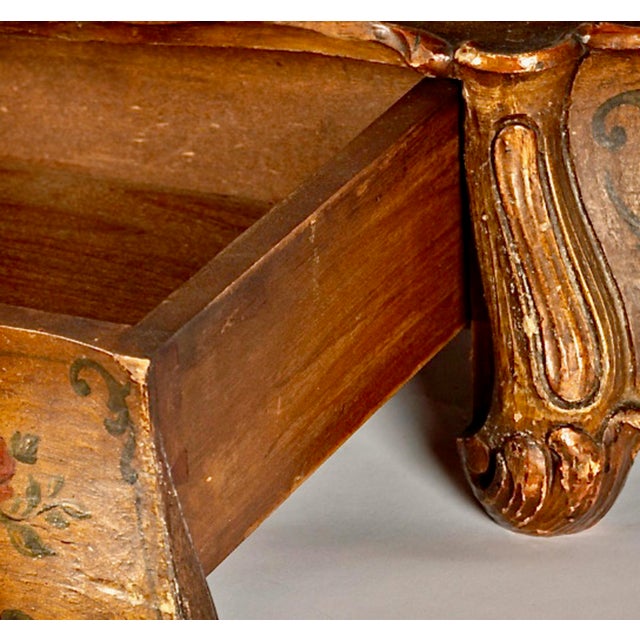 Venetian Carved and Painted Vanity Mirror For Sale - Image 13 of 16