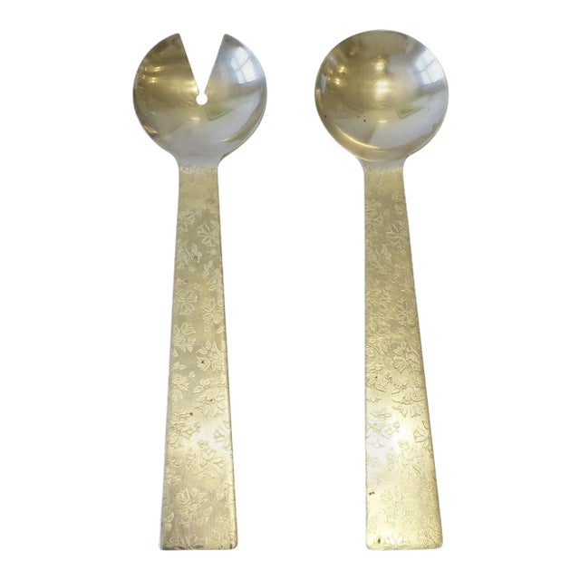 Postmodern Swid Powell Serving Spoon Set by Designer Michael Graves - 2 PIeces For Sale