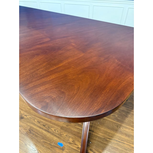 Classic Traditional Mahogany Dining Table by Leighton Hall - Showroom Sample For Sale In Atlanta - Image 6 of 11