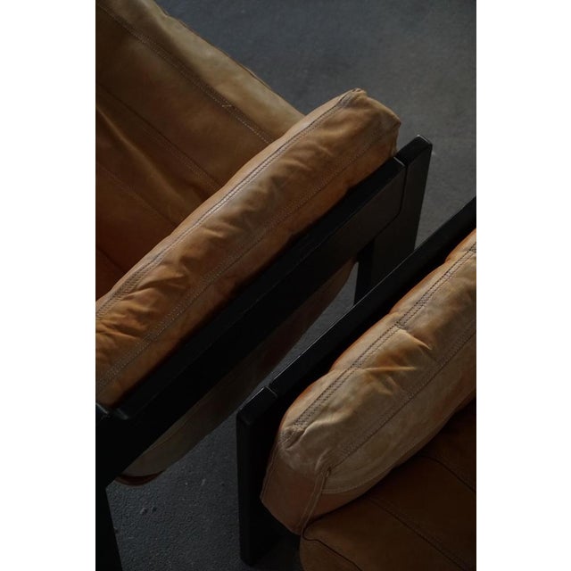 Easy Chairs in Wood and Leather by Rud Thygesen and Johnny Sørensen, 1970s, Set of 2 For Sale - Image 6 of 18