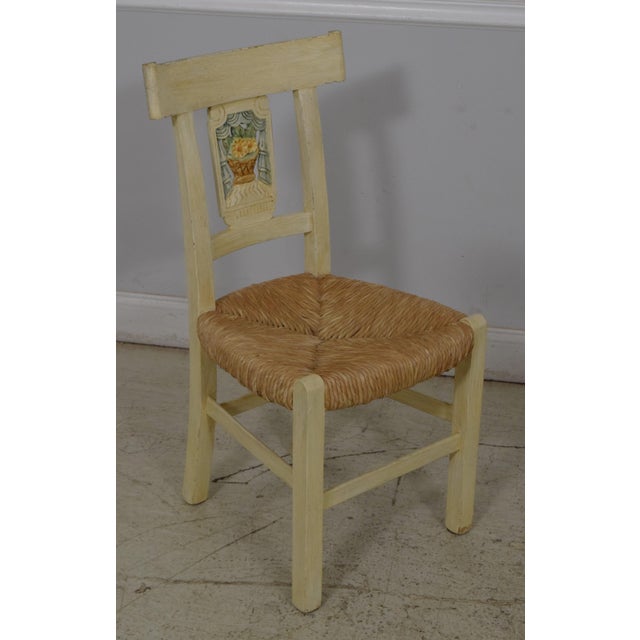 Traditional Venetian Paint Decorated Dining Room Table & Chairs For Sale - Image 3 of 11