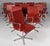 Arne Jacobsen Oxford armchair with five star base in chrome. Original red brown leather upholstery. Made by Fritz Hansen....
