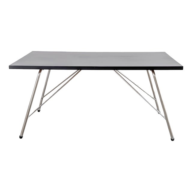 Mid-Century Black Folding Coffee Table For Sale