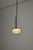 1970s Chrome Tube Pendant Light with Textured Glass Lens, 1970s For Sale - Image 5 of 10
