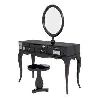 Boca Do Lobo "Melrose" Dressing Table and Stool For Sale