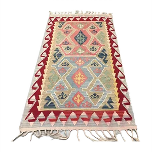 Vintage Turkish Wool Country Home Decor Kilim Rug