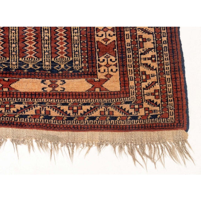 Textile Afghan Baluch Prayer Rug, 5' 6" X 3' 2" For Sale - Image 7 of 8