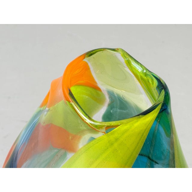 Patchwork Glass Vase from Mdina Glass, Malta, 1970s For Sale - Image 5 of 9