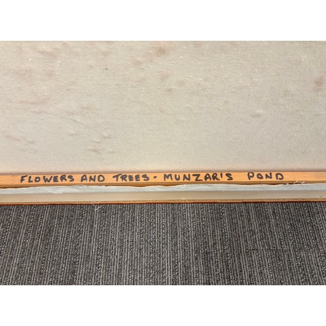 Bruce Steinhoff Original Oil Painting Flowers and Trees Munzars Pond, 1996 - Framed For Sale - Image 13 of 14