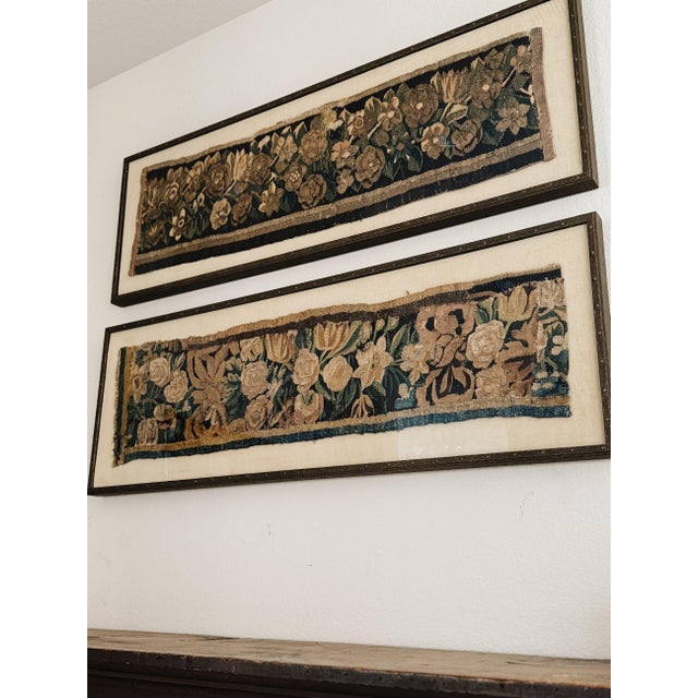 Rustic European 18th Century Framed Aubusson Tapestries For Sale - Image 3 of 4