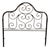 19th Century Bristol Wrought Iron Headboard with Floral Motifs, United Kingdom, 1890s For Sale