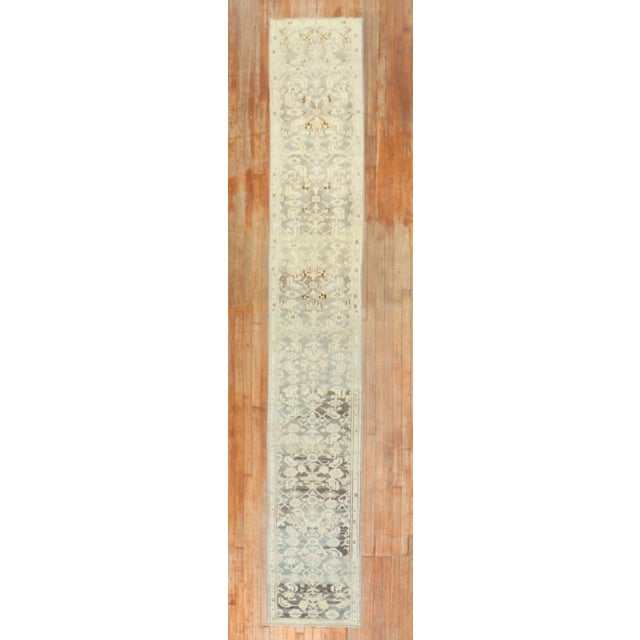 Black Antique Persian Malayer Runner - 2' x 15' For Sale - Image 8 of 8