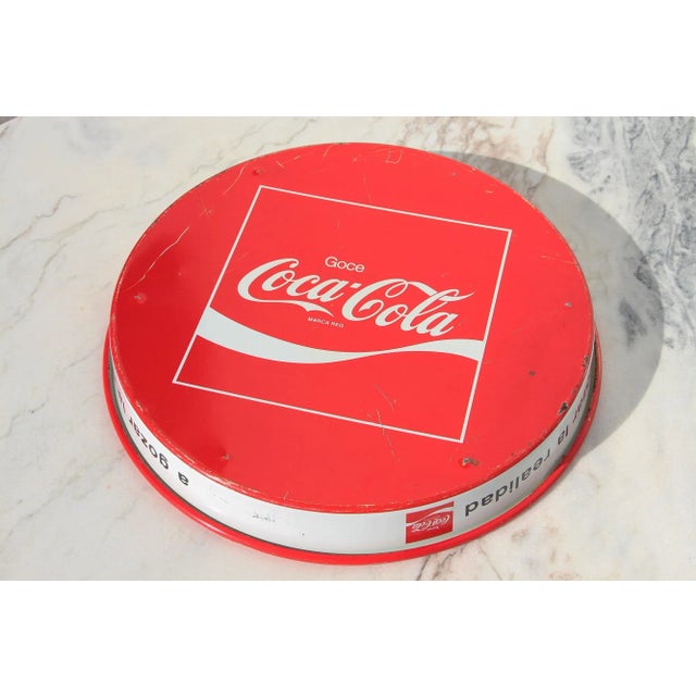 1970s Rare Coca-Cola Advertising Serving Tray, Venezuela For Sale - Image 11 of 13