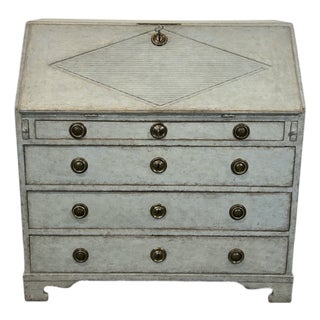 Antique Swedish Secretary with Drawers For Sale