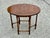Brown Vintage Baker Furniture Attributed Gate Leg Drop Leaf Side Table, Burled Walnut For Sale - Image 8 of 10