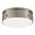 Thomas O'Brien for Visual Comfort Signature Hicks 5.5" Solitaire Flush Mount in Antique Nickel with White Glass For Sale