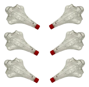 Streamline Art Deco Airplane Glass & Bakelite Perfume Bottles, Set of 6