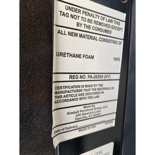 Kimball Whittaker Faux Leather Lounge Sofa For Sale - Image 14 of 14