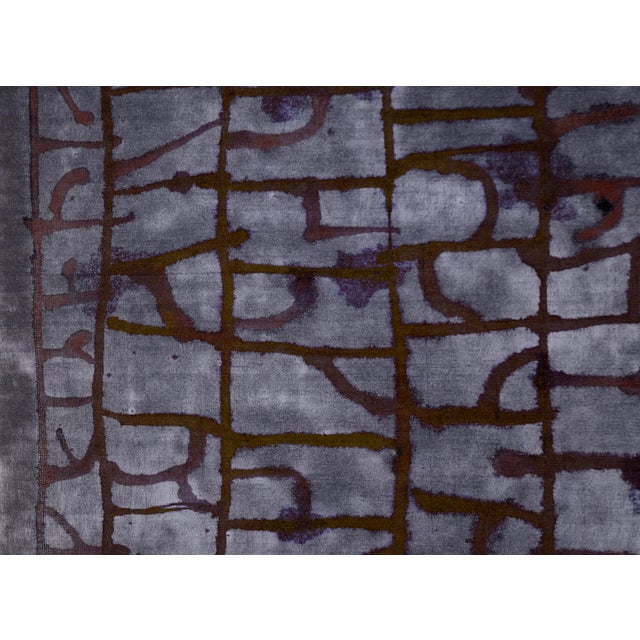 Late 20th Century Red Lattice - Abstract Composition on Linen by D. Whalen For Sale - Image 5 of 5