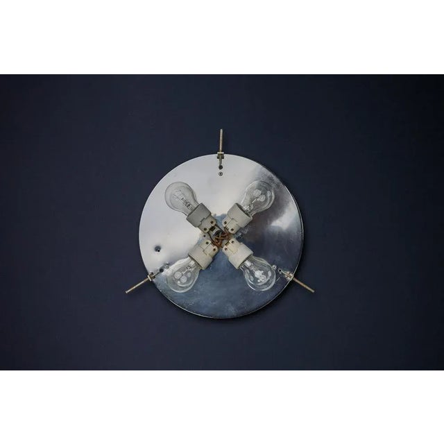 Mid-Century Modern Frosted Ice Glass Ceiling Light from Kaiser Leuchten, Germany, 1960s For Sale - Image 13 of 14