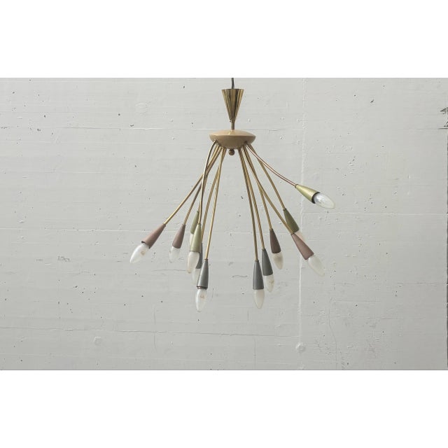 Vintage Sputnik Spider Lamp, 1950s For Sale - Image 6 of 13