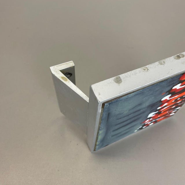 Brutalist Metal and Ceramic Door Push Handle from Juliette Belarti, Belgium, 1970s For Sale - Image 4 of 18