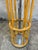 Wood Vintage Bamboo Rattan Floor Lamp Chrome Cage Column Organic Modern Boho For Sale - Image 7 of 8