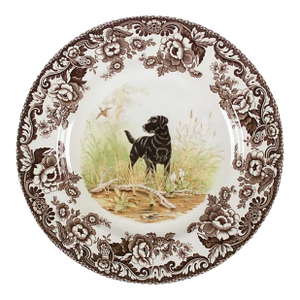 Spode Woodland Black Labrador Dinner Plate