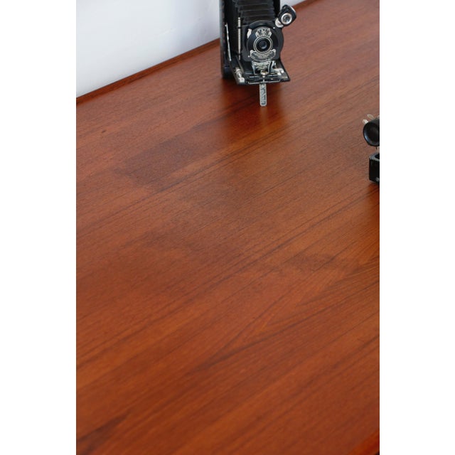 Brown Freestanding Scandinavian Desk in Teak from Dyrlund, 1960s For Sale - Image 8 of 18