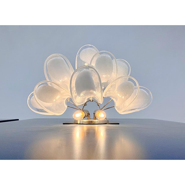 Mid-Century Modern Vintage Italian Murano Wall Lights in the style of Mazzega, 1990s, Set of 2 For Sale - Image 3 of 17