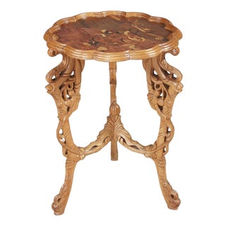 Art Nouveau Side Table by E. Gallé For Sale