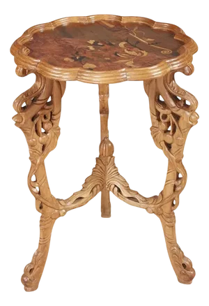 Art Nouveau Side Table by E. Gallé