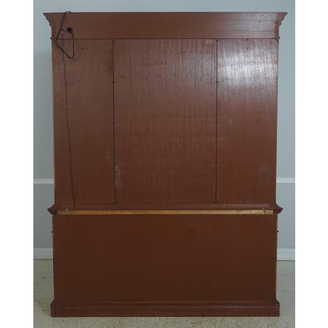 Baker Mahogany 2 Piece Breakfront China Display Cabinet For Sale - Image 17 of 18