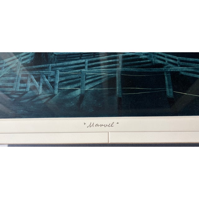 A mesmerizing, luminous panoramic landscape print by the world-renowned master of the mezzotint technique, Gatja Helgart...