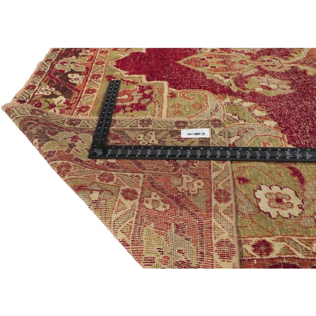 Rustic Late 20th Century Vintage Turkish Sivas Rug, 06'09 X 11'05 For Sale - Image 3 of 8
