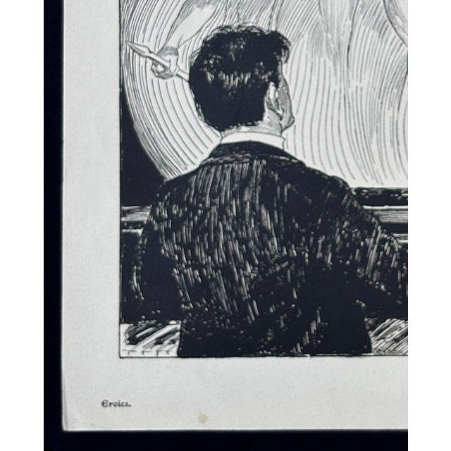 1930s Art Advertisement Man With Piano For Sale In Charlotte - Image 6 of 10