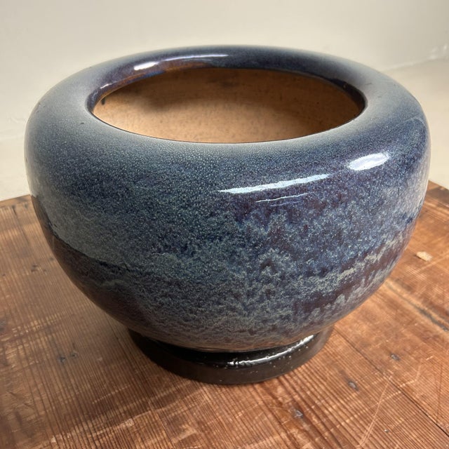 Ceramic ​Japanese Glazed Ceramic Plant Stand, 1960s For Sale - Image 7 of 18