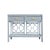 Robin's Egg Blue Matthew Izzo Home Gideon Light Blue Two Drawer Console Table With Decorative Rattan Back and Brass Hardware For Sale - Image 8 of 8