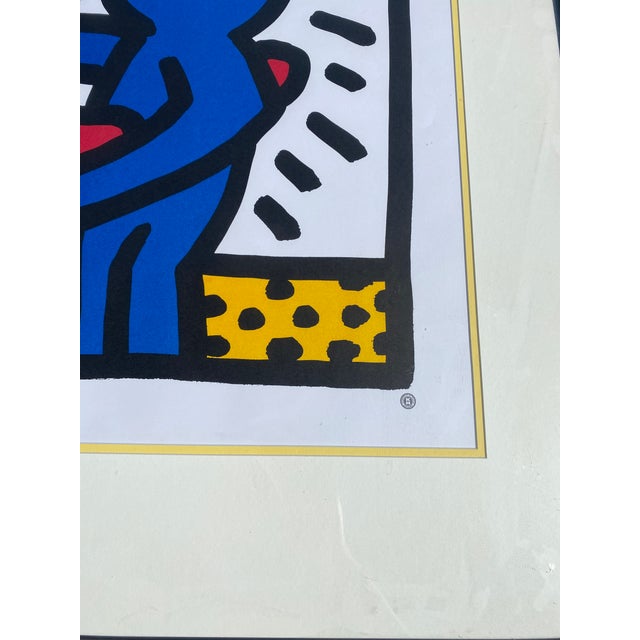 Printmaking Materials 1990s Large Keith Haring Estate Authorized Offset Lithograph "Best Buddies" For Sale - Image 7 of 15