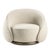 Contemporary Abbracci Light Beige Textile and Brown Burnished Brass Chair by Lorenza Bozzoli For Sale - Image 3 of 3