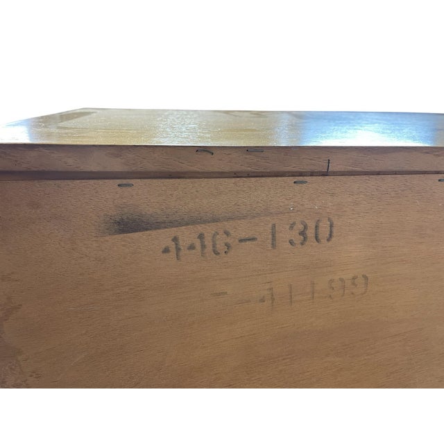 American Mid-Century Modern Oak Veneer Four-Drawer Chest, C. 1960s For Sale - Image 10 of 12